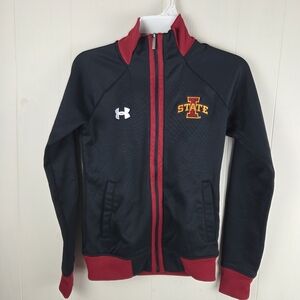 Under Armour Iowa State Womens XS Semi Fitted Black Jacket with Red Trim